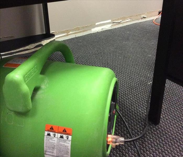 Water Damage drying with air blower